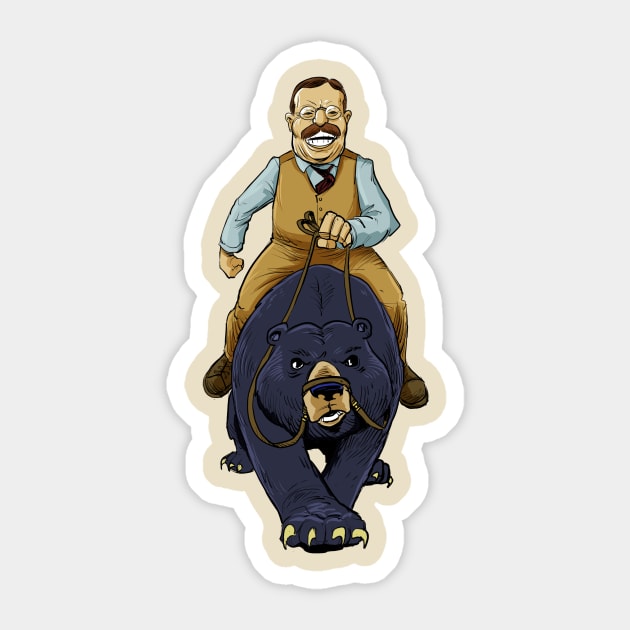 teddy and his bear Sticker by bkkiller3000